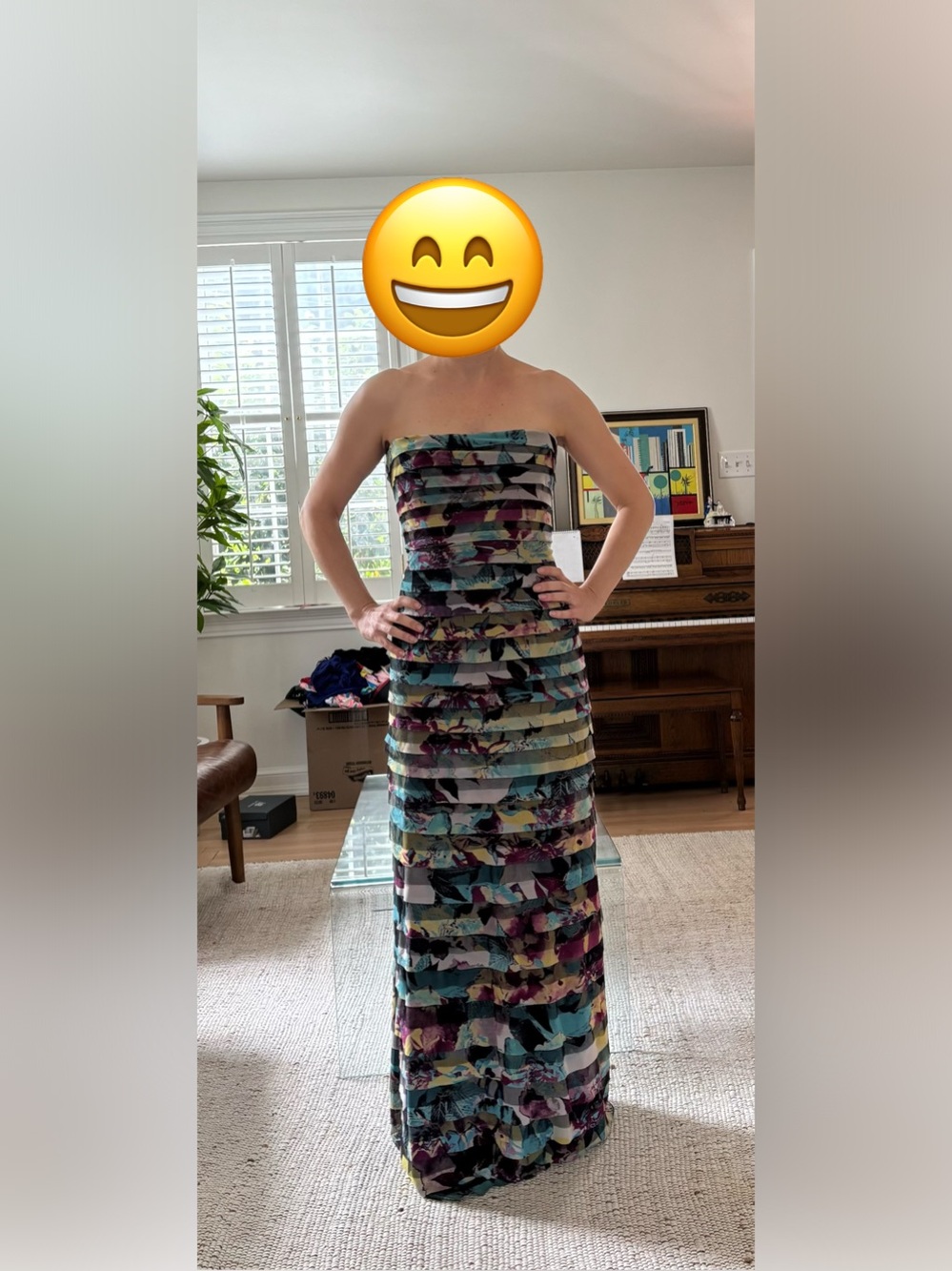 Beautiful BCBGMaxAzria Strapless Maxi Dress